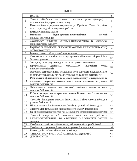 Довідник заступника командира роти (батареї) з психологічної підтримки персоналу