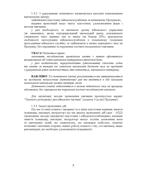 Програма фахової підготовки зовнішніх пілотів (операторів) розвідувальних (коригувальних) БпАК літакового типу