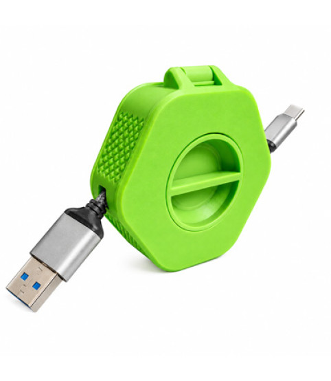 Портативний органайзер-котушка для зарядного USB-кабелю з ручним намотуванням / Portable USB Charging Cable Winder Organizer with Manual Reel 3Д Друк